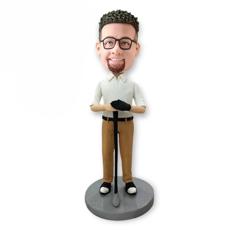 Custom Golf Bobblehead Golfer Birthday Cake Topper