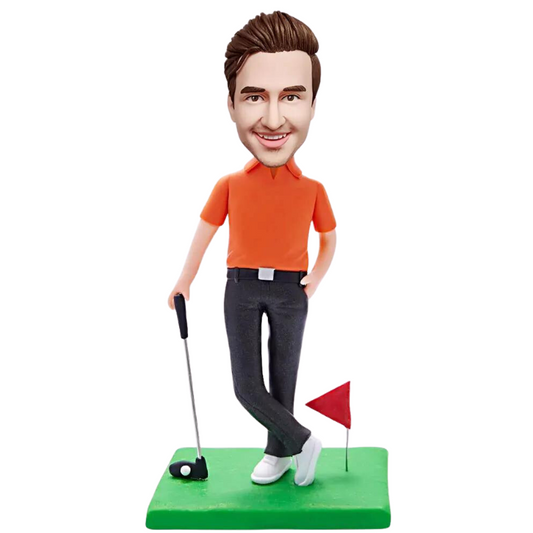 Personalized Custom Bobblehead Golf Course Man