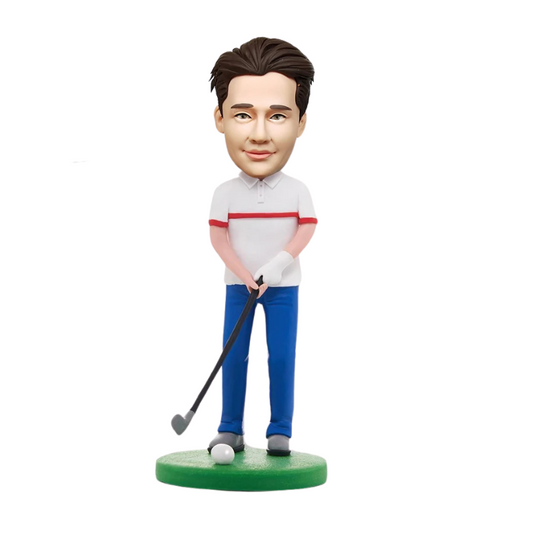 Custom Bobblehead Happy Golfer