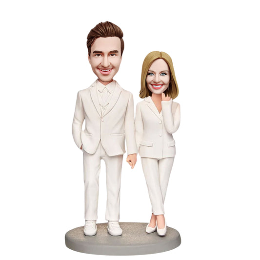 Custom Couple Wedding Clay Sculpture