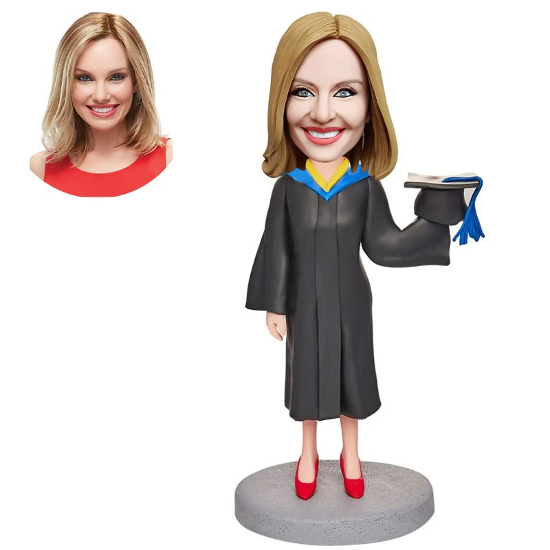 Customizable Graduation Bobblehead Clay Figures