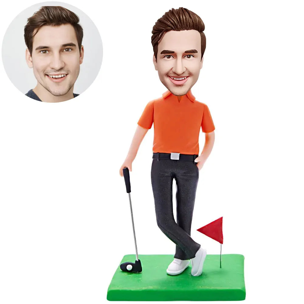 Personalized Custom Bobblehead Golf Course Man