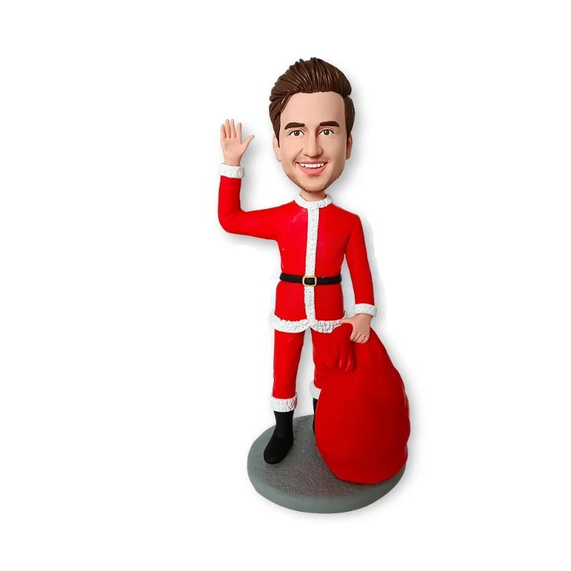 Personalized Santa Bobblehead Figurine Doll