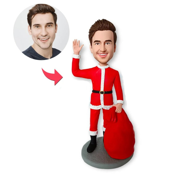 Personalized Santa Bobblehead Figurine Doll